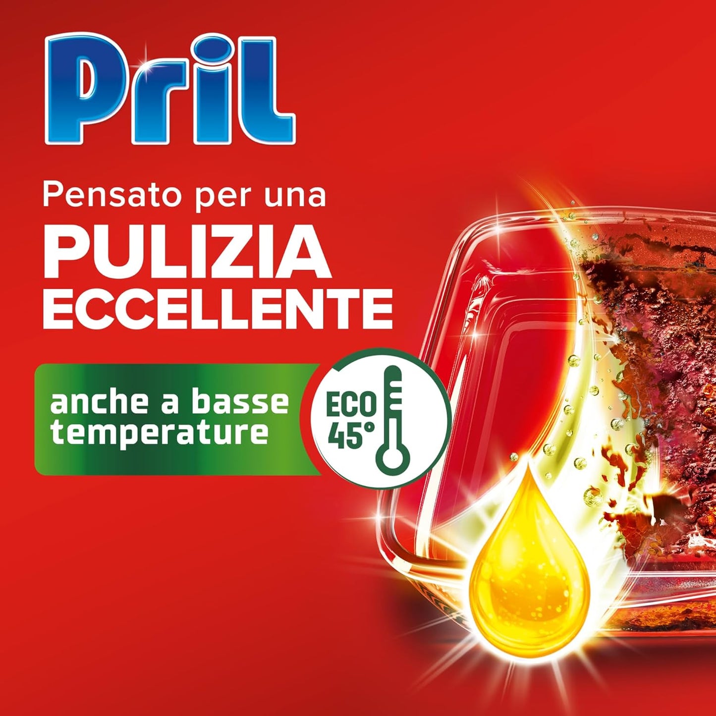 Pril Gel All in One Sciogli Grasso Detersivo Lavastoviglie Liquido Multi-Azione Sporco Difficile, Limone e Lime, Confezione da 35 lavaggi