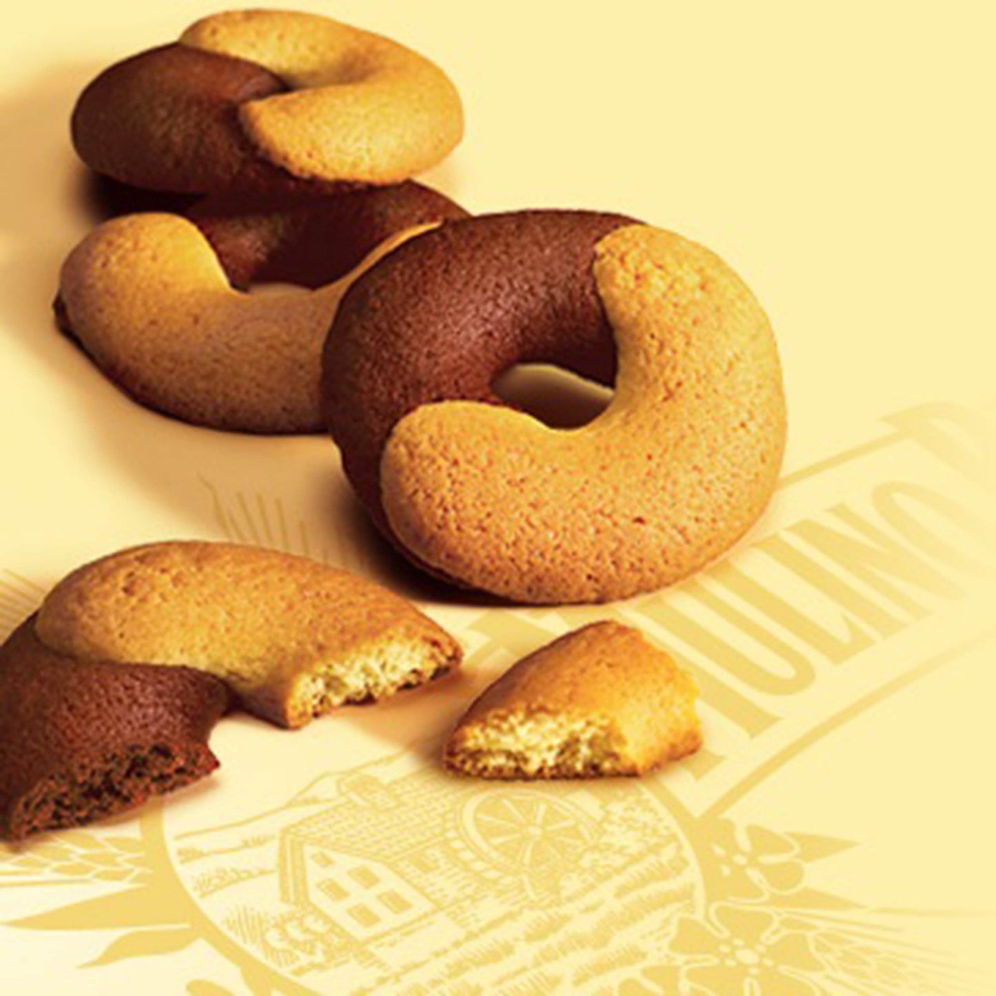 MULINO BIANCO Abbracci, biscotti di pasta frolla italiani al burro e gusto cacao 350g x 12 parcelle (Abbracci, x12)