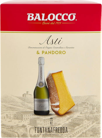 Abbinata Fontanafredda: Pandoro 750g e Bottiglia Asti DOCG Fontanafredda 75cl