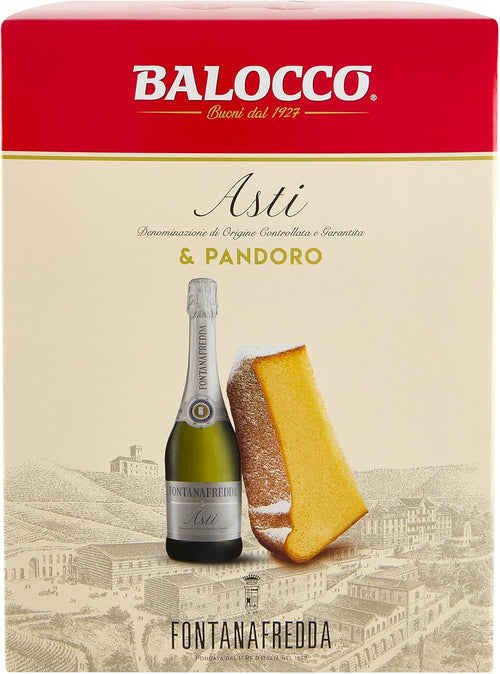Abbinata Fontanafredda: Pandoro 750g e Bottiglia Asti DOCG Fontanafredda 75cl