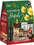 Sapori di Natale 2024 Strenna con 8 Pezzi: Cotechino, Tarallini, Pasta, Vino, Lenticchie, Funghi, Sugo e Salame, confezione per regalidea
