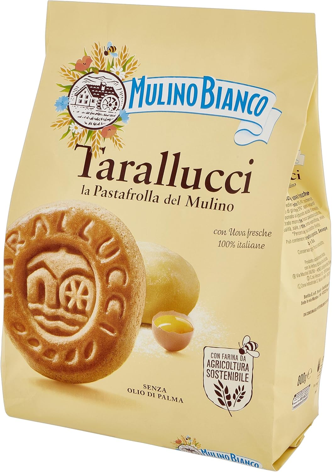 Mulino Bianco Biscotti Frollini Tarallucci, Colazione Ricca di Gusto, 800g