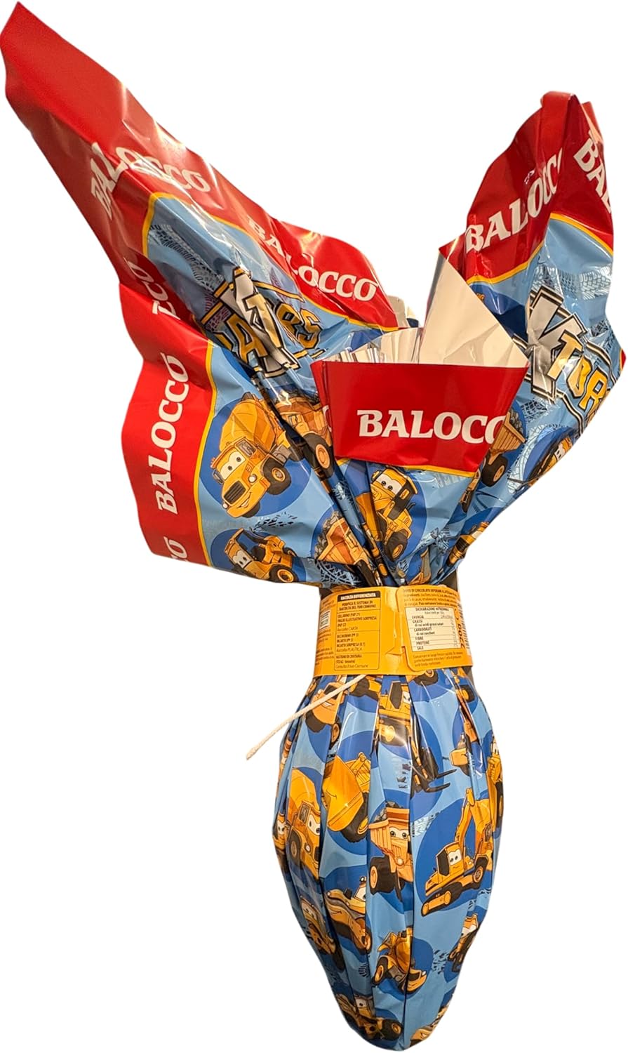BaIocco Uovo di Pasqua Traktors 220g – Cioccolato al Latte con 1 Modellino Sorpresa all’Interno – Uovo per Bambini con Veicoli da Cantiere