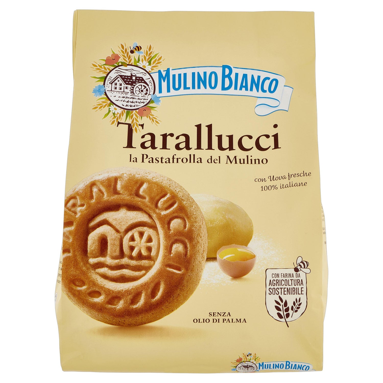 Mulino Bianco Biscotti Frollini Tarallucci, Colazione Ricca di Gusto, 800g (Confezione da 6)