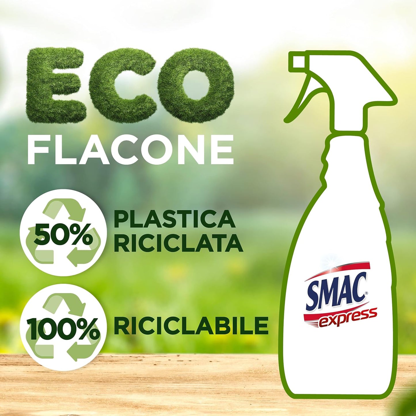 Smac Express - Sgrassatore Cucina al Limone, Detergente Spray Multisuperficie con Azione Sgrassante, 650 ml