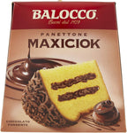 Balocco Panettone Maxiciok con Cioccolato Fondente, Uova Galline Allevate a Terra, Senza Canditi e Uvetta, con Crema, Dolce Natale, Qualità Made in Italy (Panettone Maxiciok, 800 g)