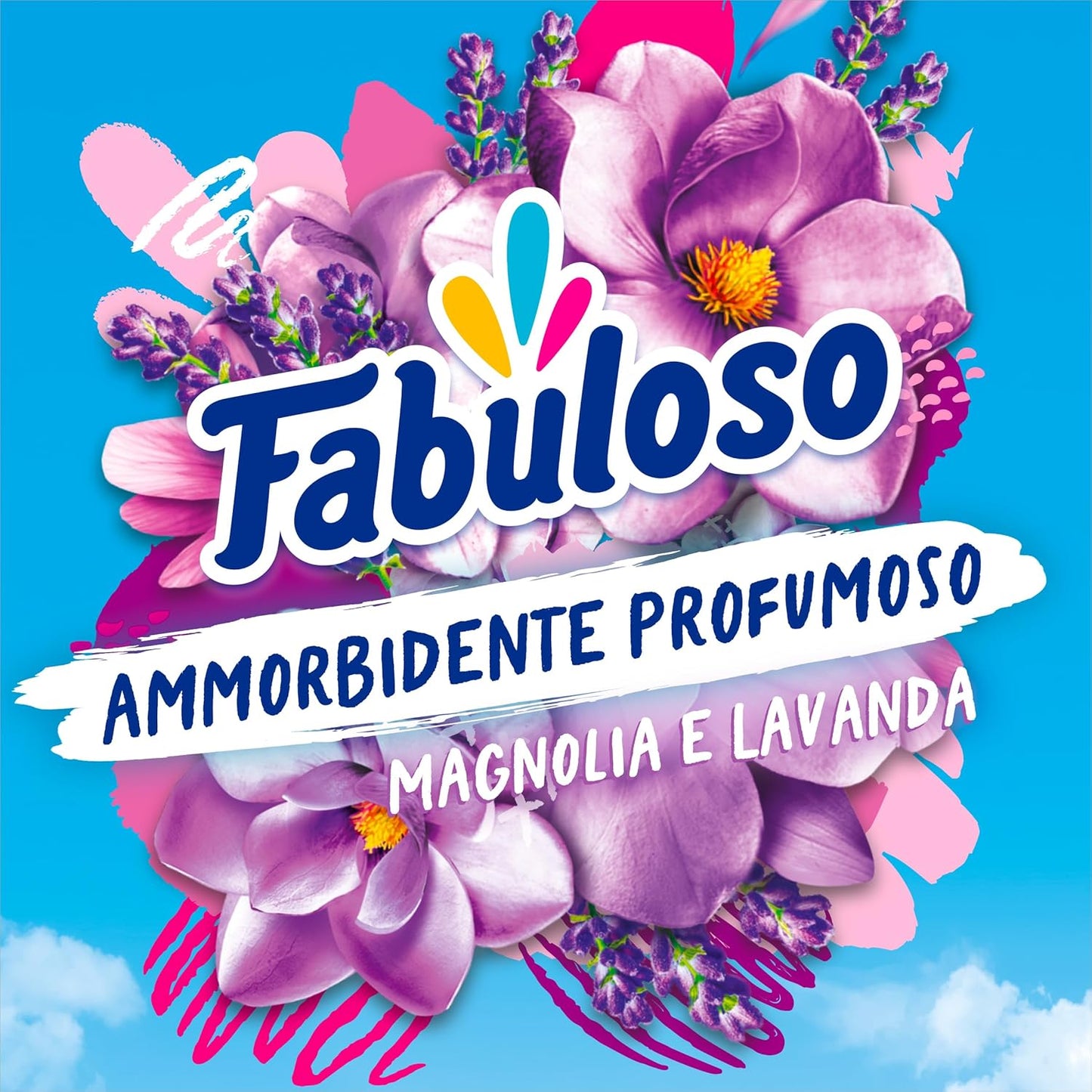 Fabuloso Ammorbidente Concentrato Profumato Magnolia & Lavanda 1,9L | Fragranza che Dura per Settimane* | Fragranza Attivata dal Movimento | Rende i Capi Più Facili da Stirare** | 86 Lavaggi