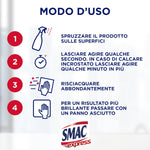 Smac Express - Scioglicalcare Igienizzante Spray Profumato, Detergente Anticalcare Bagno con Barriera Protettiva, con Essenze di Agrumi, 650 ml x 12 Pezzi