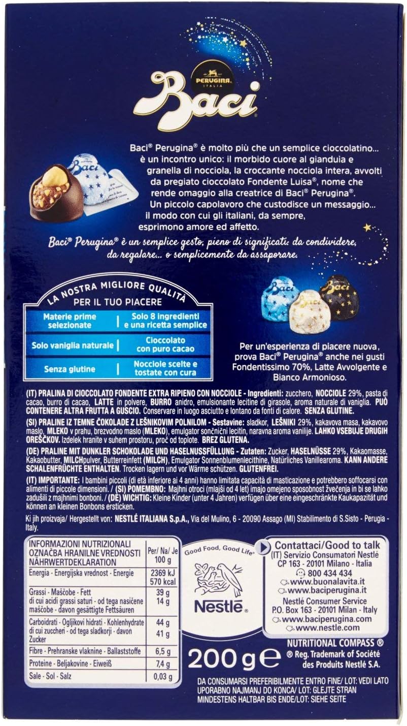 Baci Classico Fondente 200 gr.