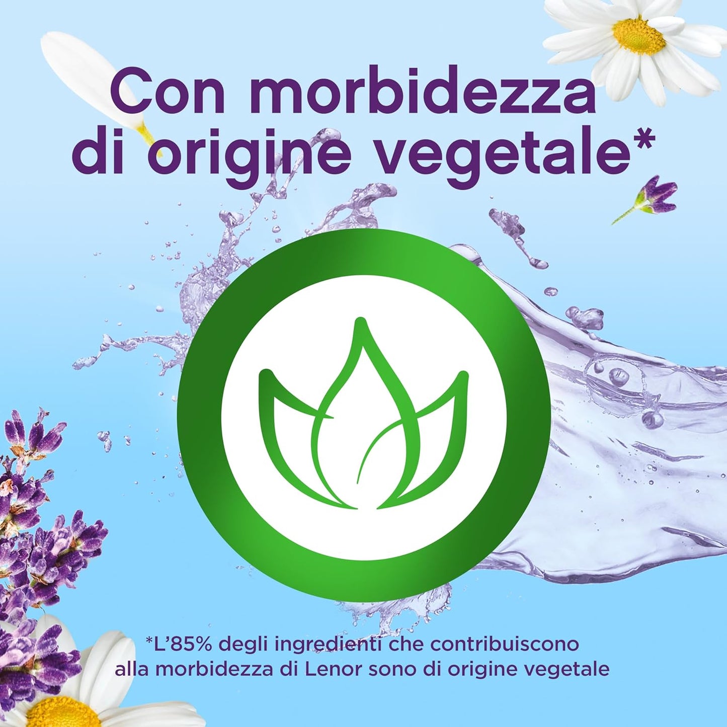 Lenor Ammorbidente Lavatrice Concentrato, 86 Lavaggi, Lavanda E Camomilla, Freschezza Di Lunga Durata E Morbidezza Di Origine Vegetale, Lenzuola Profumate Fino A 1 Settimana