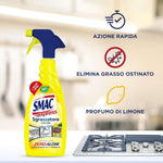 Smac Express - Sgrassatore Cucina al Limone, Detergente Spray Multisuperficie con Azione Sgrassante, 650 ml