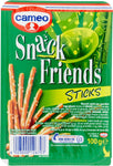 Cameo Snack Friends Sticks 100 g, Biscotti Salati per Aperitivi, Fragranti Stuzzichini con Granelli di Sale in Superficie da Gustare in un Pratico Astuccio per 100 g Complessivi