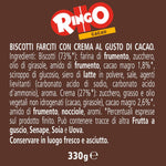 Pavesi Ringo Biscotti Farciti con Crema al Gusto Cacao per Colazione o Gustoso Snack, Senza Olio di Palma, Formato Famiglia - Confezione da 330 g