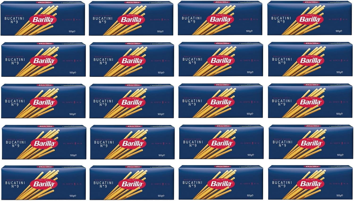 Barilla 20 x Bucatini Italian Pasta No.9 500g