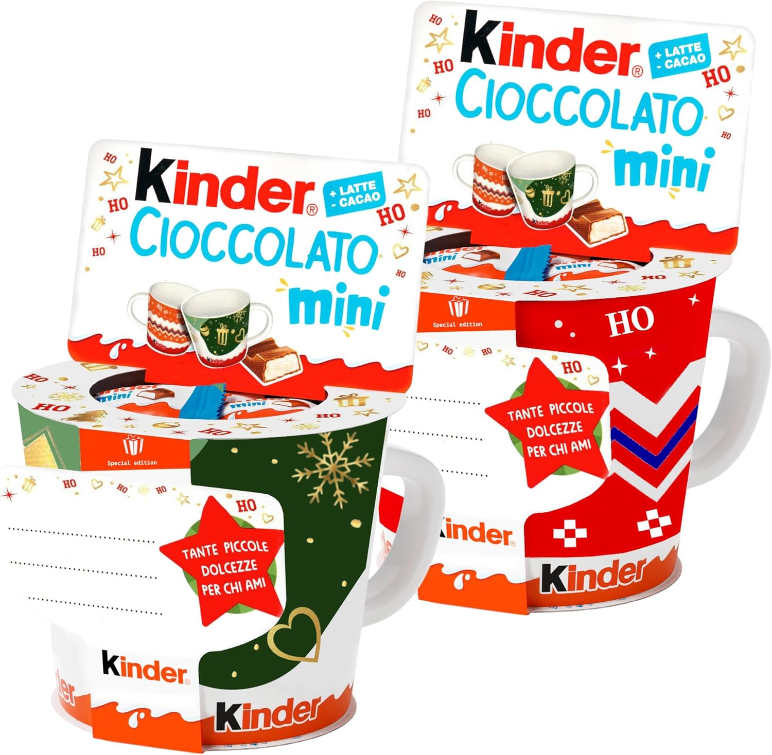 Kinder Tazza Natalizia Special Edition con Mini Kinder Cioccolato e Biglietto per Dedica 102g (2025)