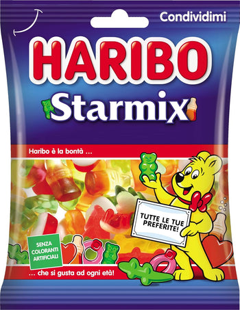 Haribo Starmix, Caramelle Gommose, Gusto Frutta, Ideali per Feste e Dolci Momenti di Relax - 175gr