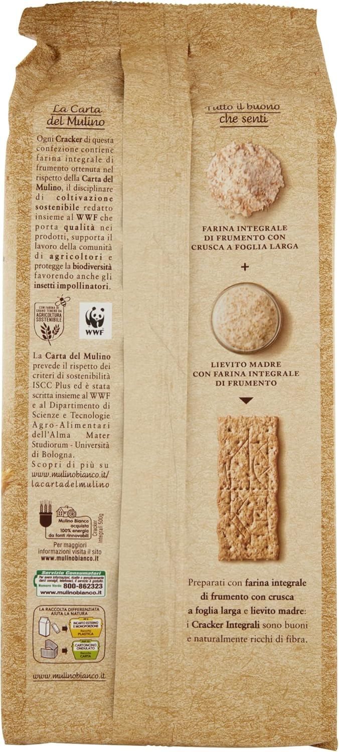 Mulino Bianco Cracker Integali, 500g