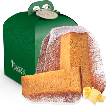 Pandoro Artigianale Classico da 750gr, Impasto con Lievito Madre e Lievitazione Naturale, Materie Prime di Alta Qualità Made in Italy