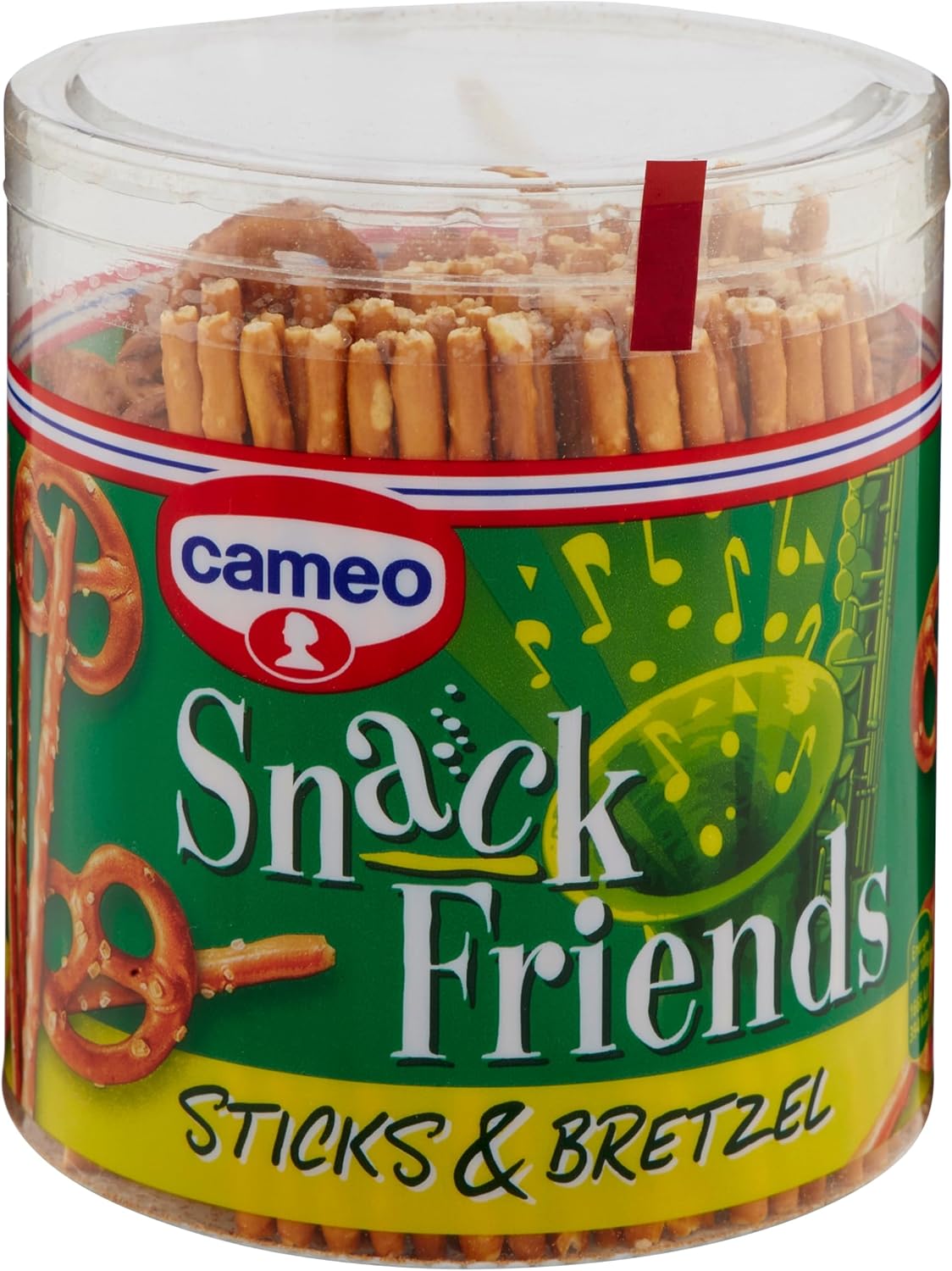 Cameo Snack Friends Sticks & Bretzel 300 g, Salatini Aperitivo, Mix di Sticks e Bretzel Alsaziani con Granelli di Sale in Superficie da Gustare in una Pratica Confezione da 300 g Complessivi