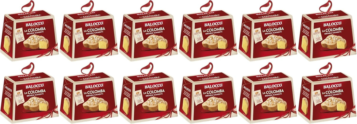Balocco La Colomba Senza Canditi, Dolce Pasquale Tradizionale, 100g (12 Pezzi)