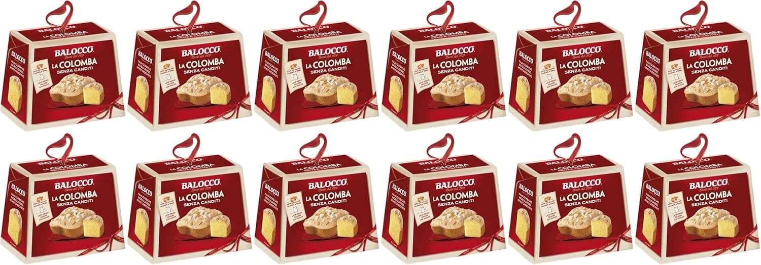 Balocco La Colomba Senza Canditi, Dolce Pasquale Tradizionale, 100g (12 Pezzi)