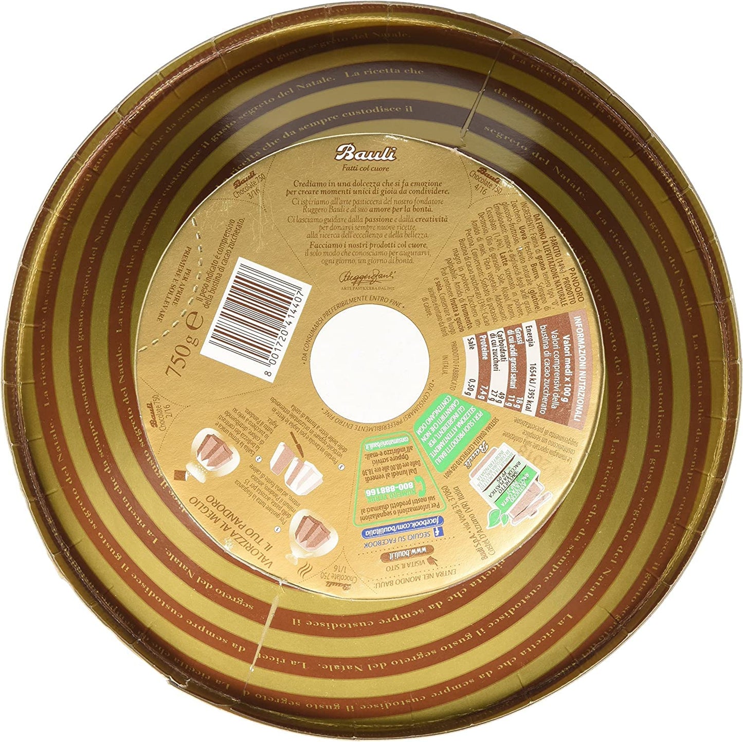 Bauli Pandoro Soffice Chocolate con Crema al Cioccolato 750g - Natale 2023