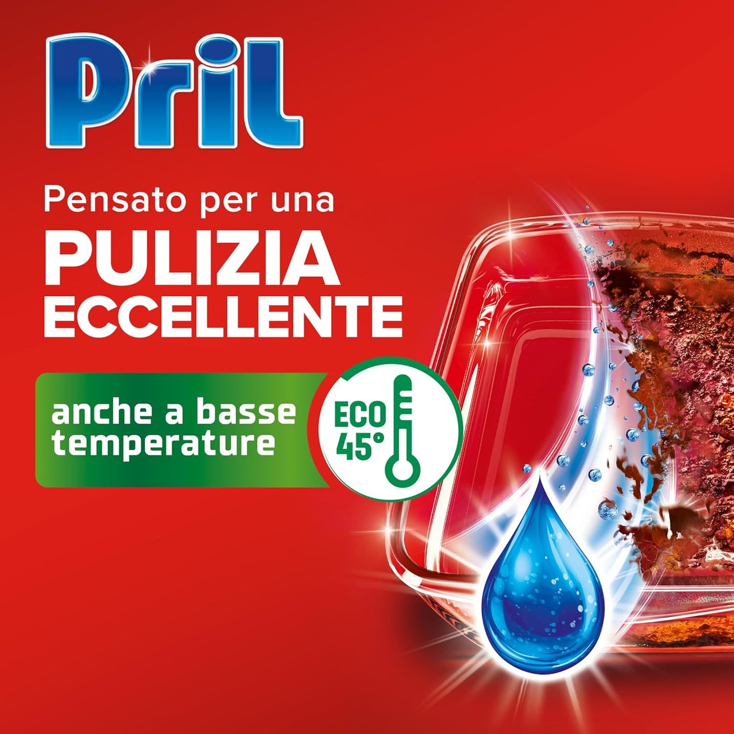 Pril Gel All in One Sciogli Grasso Detersivo Lavastoviglie Liquido Multi-Azione Sporco Difficile, Confezione da 35 lavaggi
