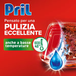 Pril Gel All in One Sciogli Grasso Detersivo Lavastoviglie Liquido Multi-Azione Sporco Difficile, Confezione da 35 lavaggi