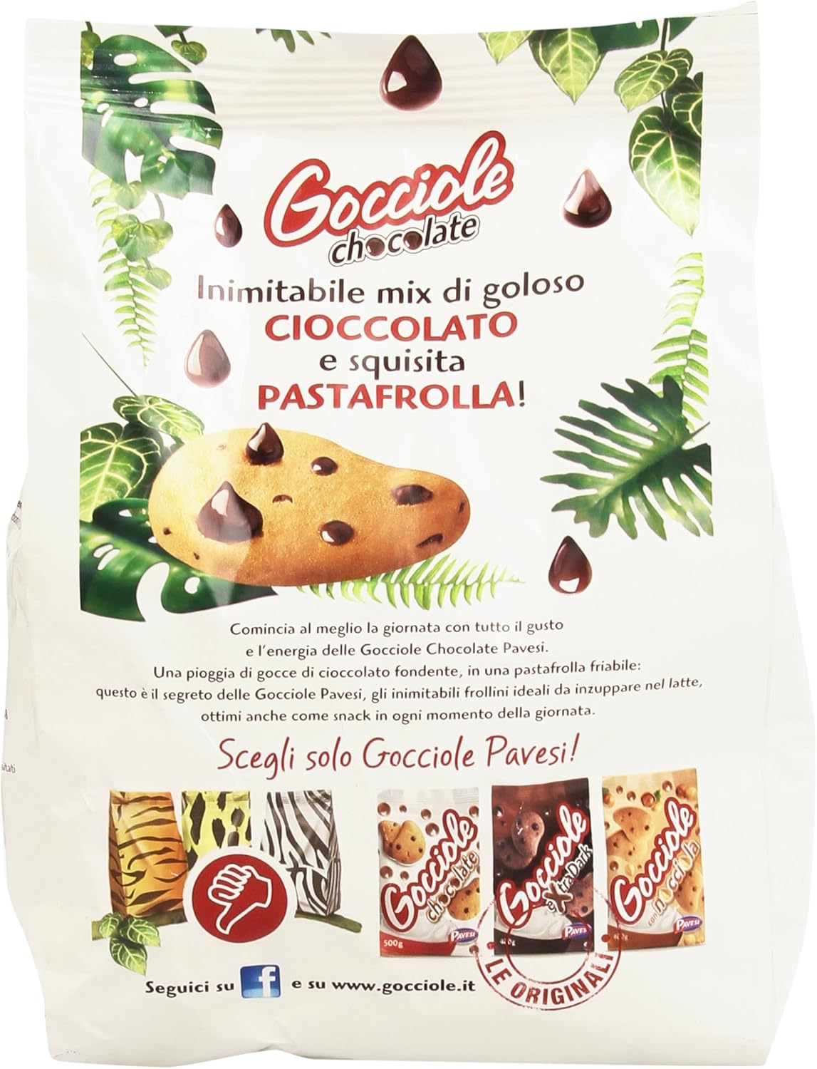 Pavesi - Gocciole Chocolate, Biscotti Frollini con Cioccolato, 1 kg