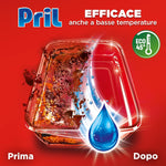 Pril Gel All in One Sciogli Grasso Detersivo Lavastoviglie Liquido Multi-Azione Sporco Difficile, Confezione da 35 lavaggi