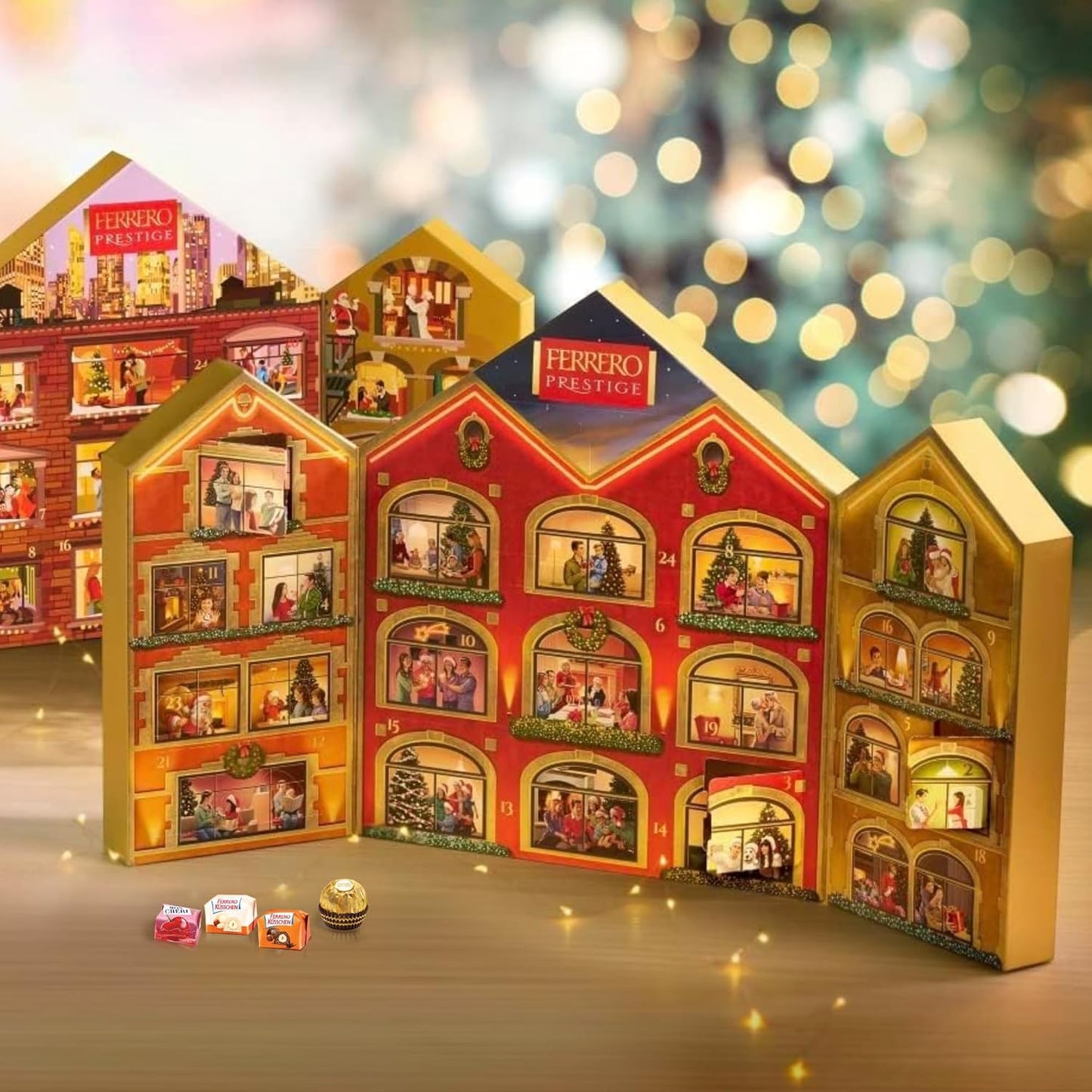 Ferrero Prestige - Calendario Avvento 2024, 25 Specialità Assortite Ferrero Rocher, Ferrero Küsschen e Mon Chéri, Idea Regalo Natale, Confezione da 250 gr