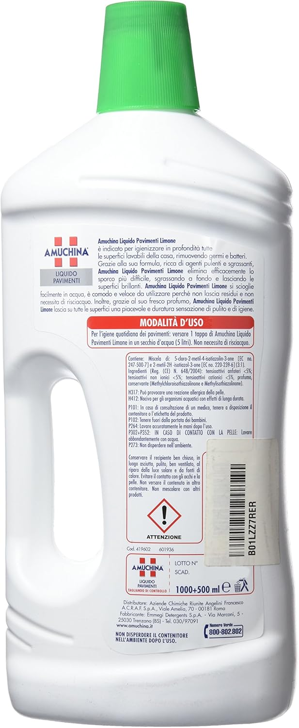 Amuchina Liquido Pavimenti, Rimuove Germi e Batteri - 1.5 L