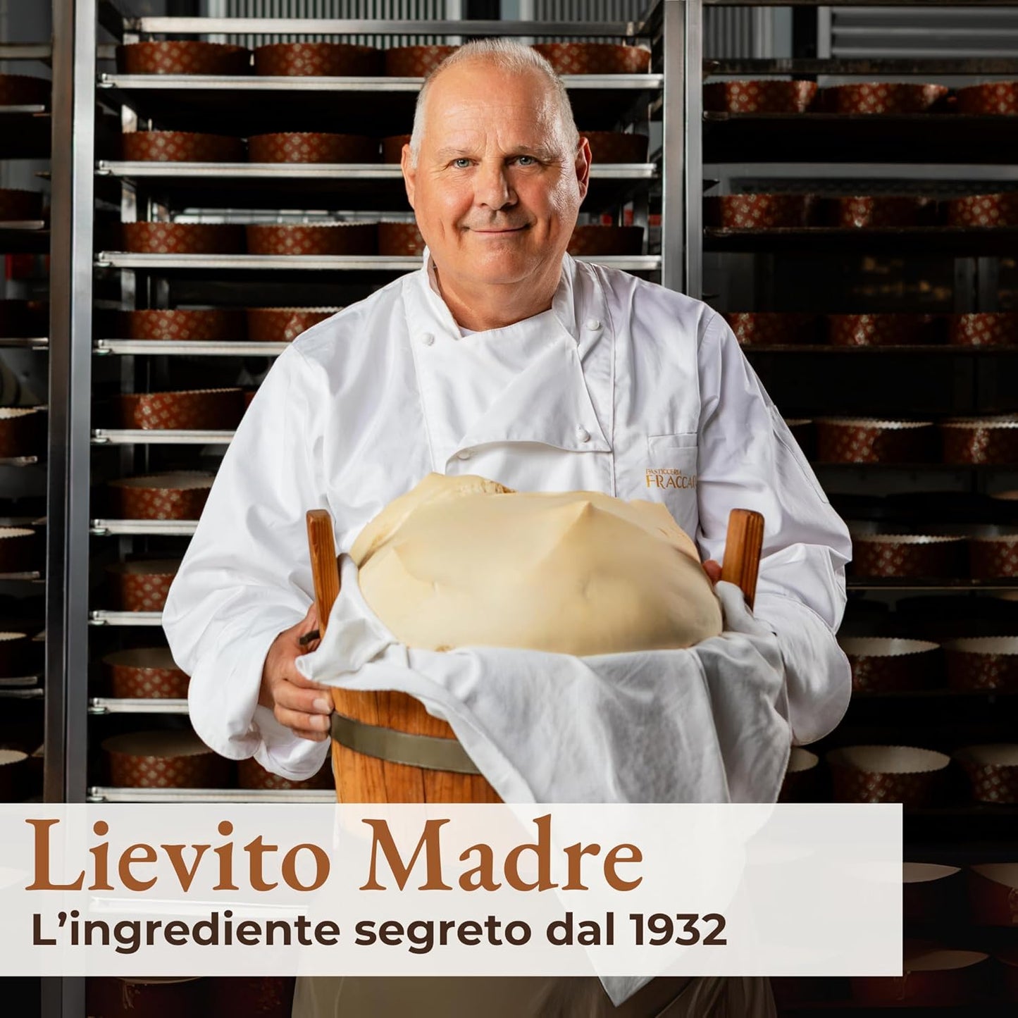 Colomba Pasquale Artigianale con Pere e Cioccolato, 750gr - Pasticceria Fraccaro 1932, Dolce Pasquale con Impasto Morbido e Fragrante, Pere Candite e Gocce di Cioccolato - Linea Bauletto