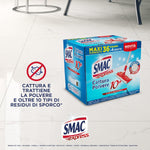 Smac Express - Panni Cattura Polvere 10+, Compatibili con Ogni Scopa, 40 Panni, Cattura e Trattiene Polvere, Sporco e Batteri, Tutti i Pavimenti e Superfici, Sostenibile, Maxi Formato, 36+4 Panni