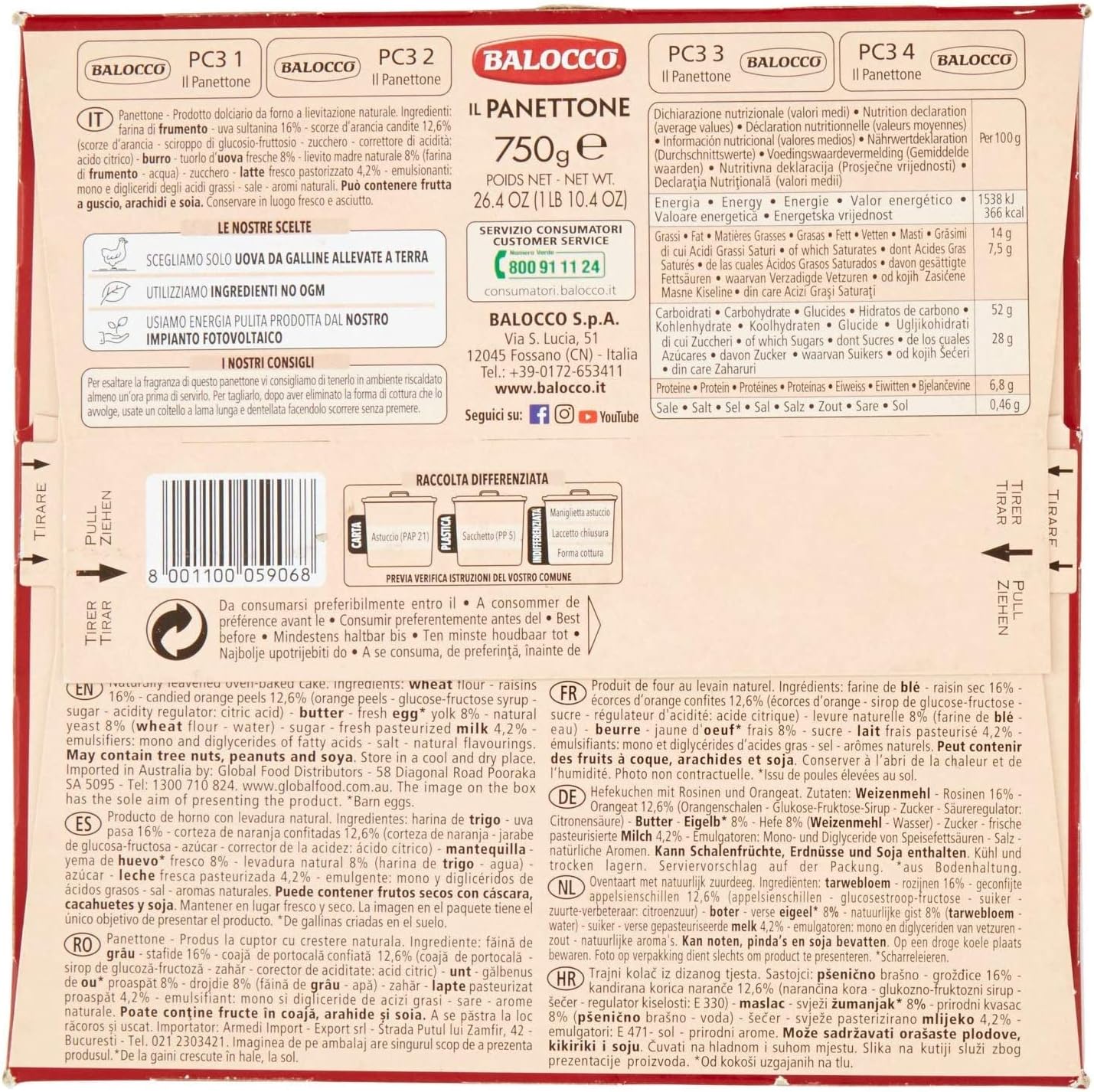 Panettone Classico 750g, Buono? No, Buonissimo! - Balocco Panettone Con Canditi E Uvetta - Alta Qualità