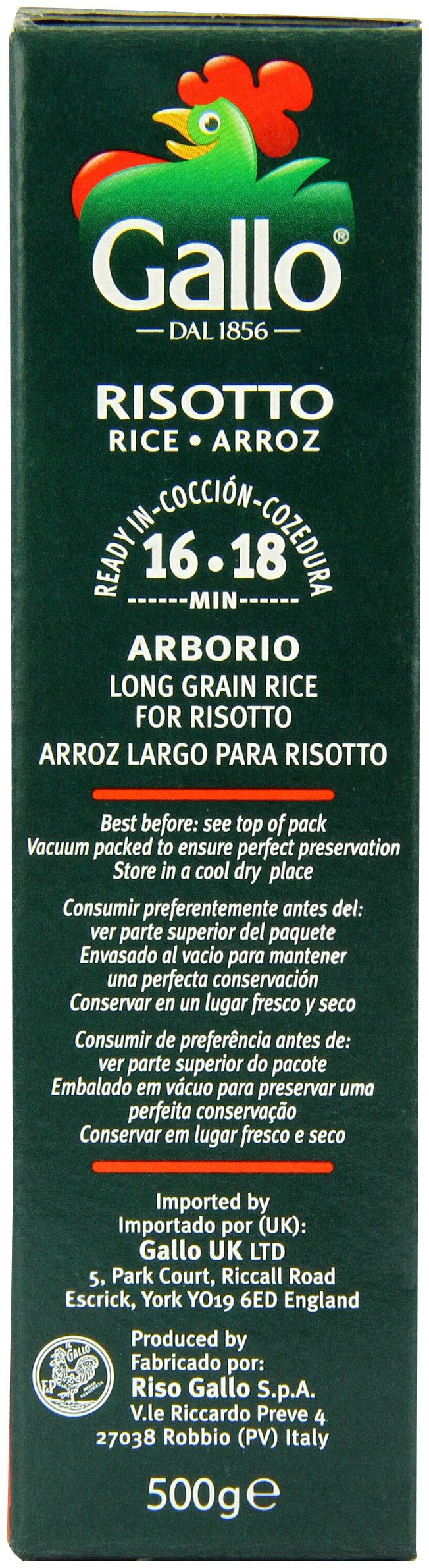 Riso Gallo Riso Arborio Risotto (500g) (Confezione da 6)