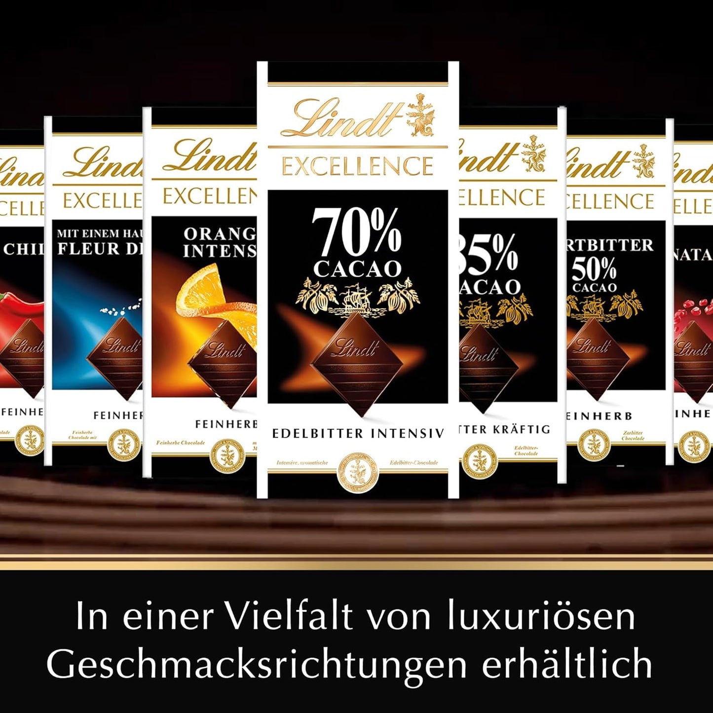 Lindt Excellence Tavoletta di Cioccolato Fondente 90% Cacao, Formato 100g