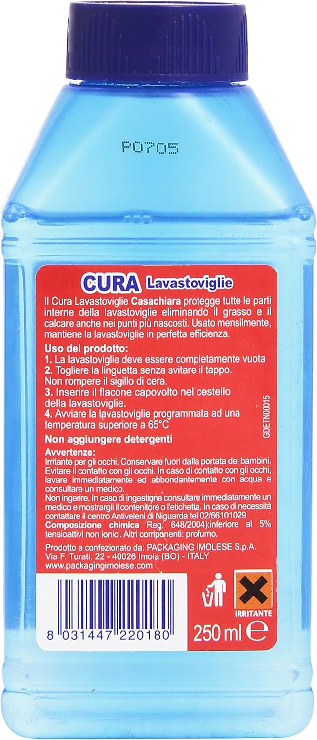 Casachiara - Cura Lavastoviglie, Rimuove Grasso E Calcare - 250 Ml