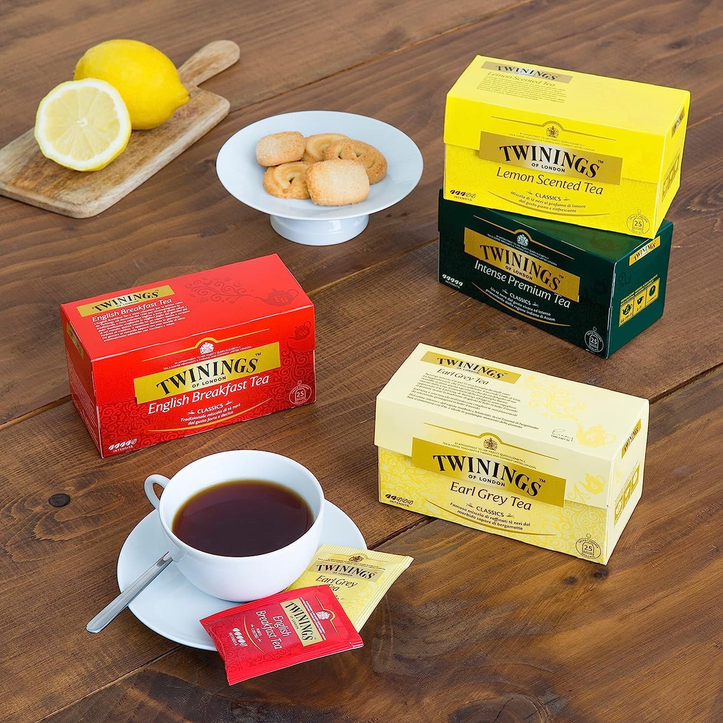 Twinings, Earl Grey Tea, Tè Nero con Aroma Bergamotto, 25 Filtri (Confezione da 4)