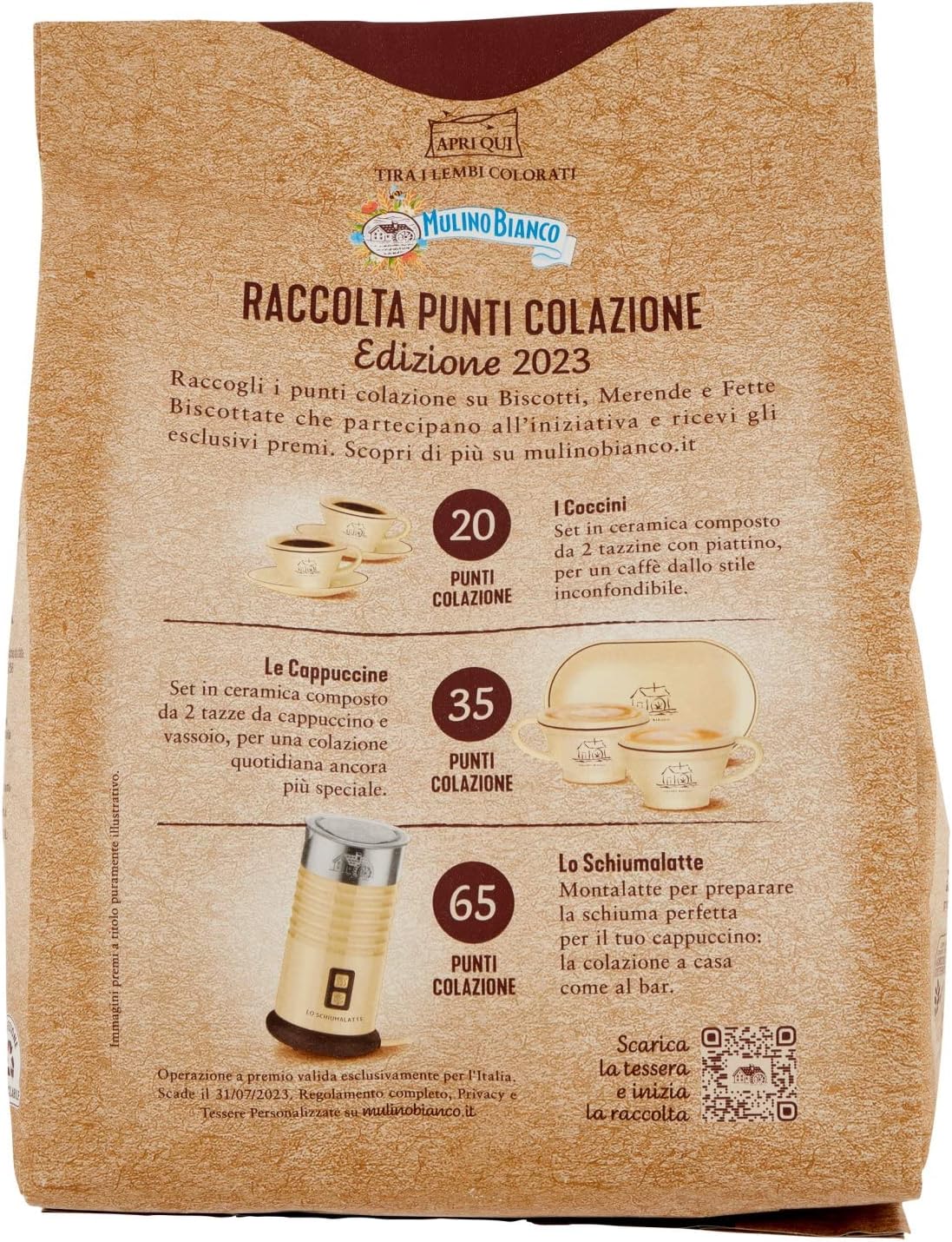 Mulino Bianco Biscotti Frollini Molinetti con Farina Integrale di Grano Saraceno, Colazione Ricca di Gusto, 800 g