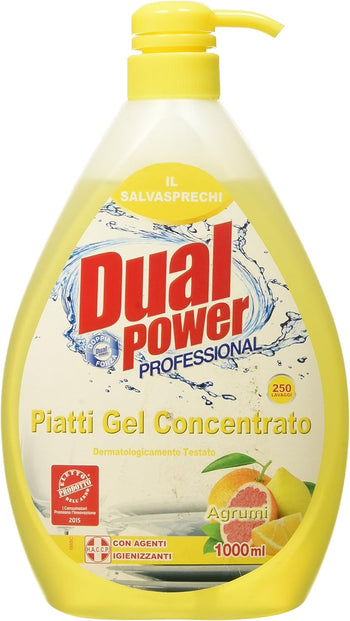 Dual Power Piatti Gel 1Lt Disp Agrumi