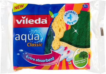 Vileda – Aqua Classic – Spugna Extra Assorbente – [Confezione da 3]