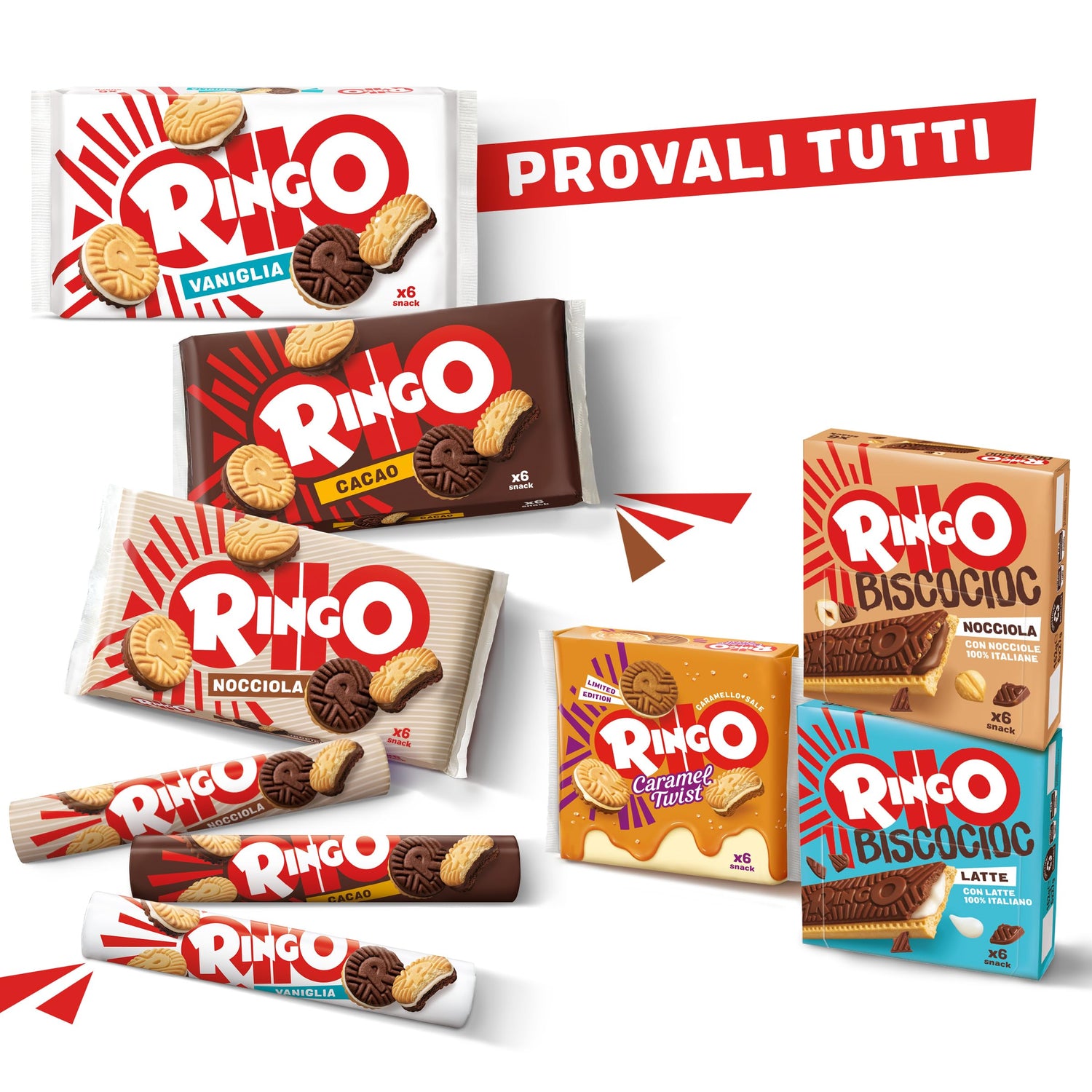 Pavesi Snack Ringo Cacao, Snack per Merenda o Pausa Studio, 165 g