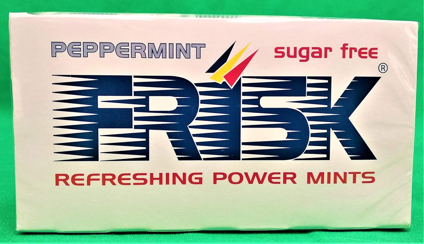 FRISK PEPPERMINT NEW BOX 12 CONFEZIONI Sugar Free