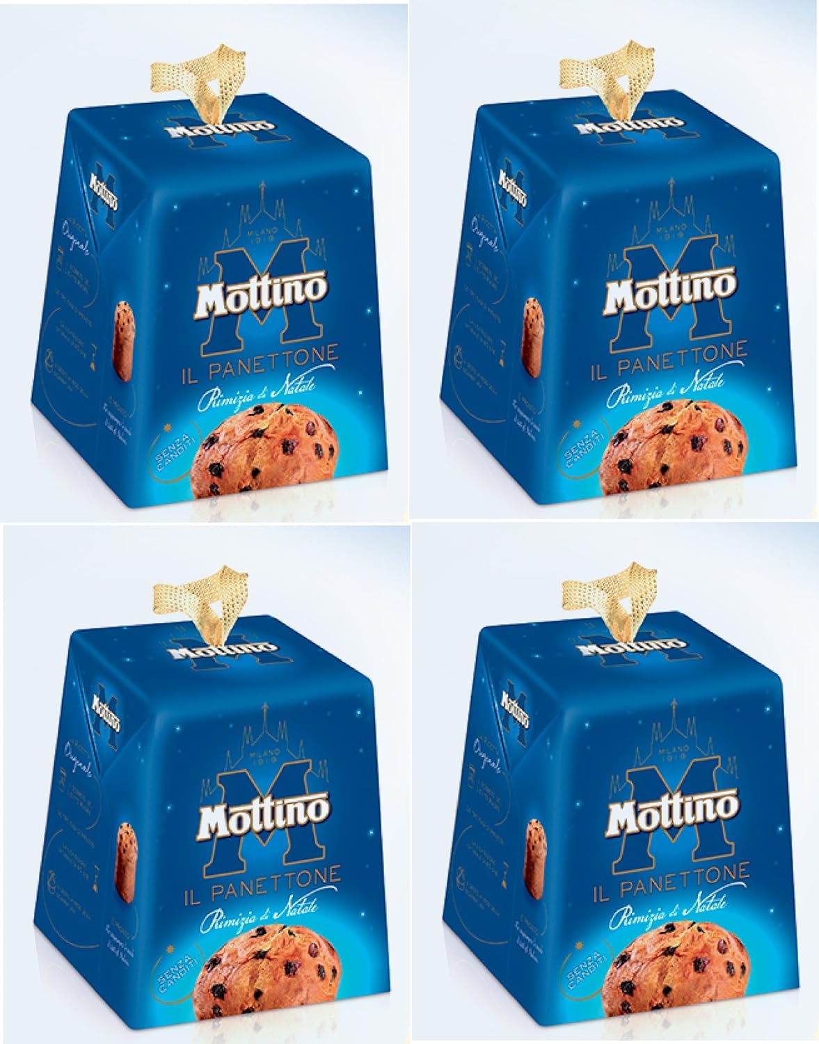 Motta: " Mottino " Panettone set of 4 Panettone Classico 90g each (3,17oz) [ Italian Import ]