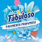 Fabuloso Detersivo Pavimenti Fresco Mattino 4x950ml | Detergente Multiuso | 100% Pulizia Istantanea | Profumo per 24 ore | Formula Biodegradabile al'85% | 99% Ingredienti di Origine Naturale*