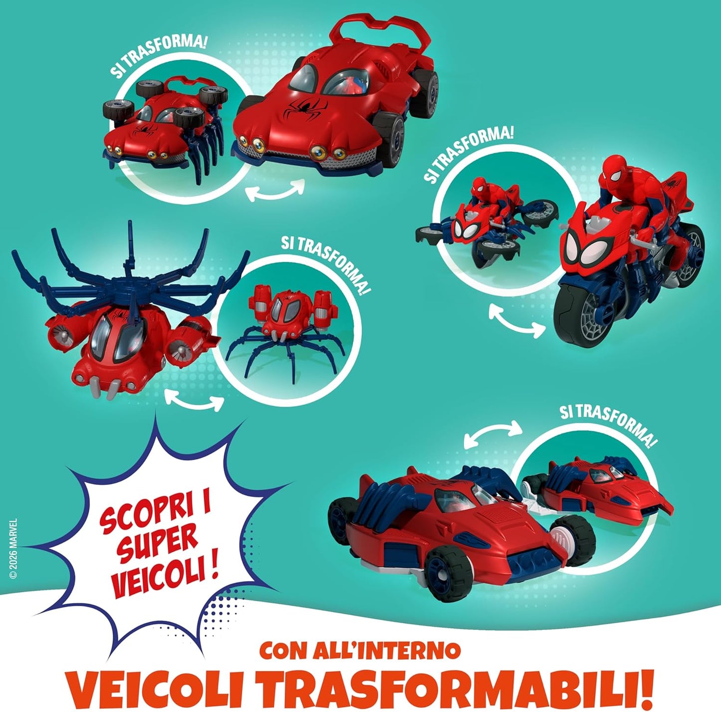 Kinder GranSorpresa Maxi Spider-Man, Uovo di Pasqua Kinder 2026 di Finissimo Cioccolato al Latte con Sorpresa Marvel Spider-Man, 220 g