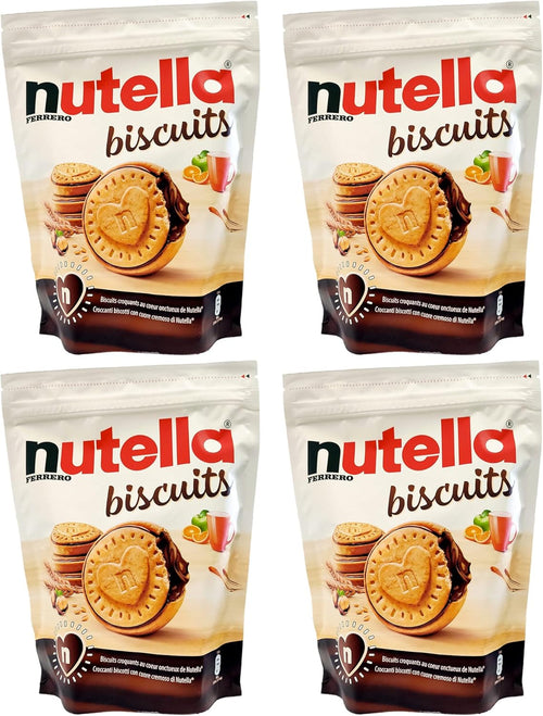 4 NUTELLA BISCUITS DA 304 GR - UN CUORE GRANDE IL BISCOTTO COL CUORE DI NUTELLA