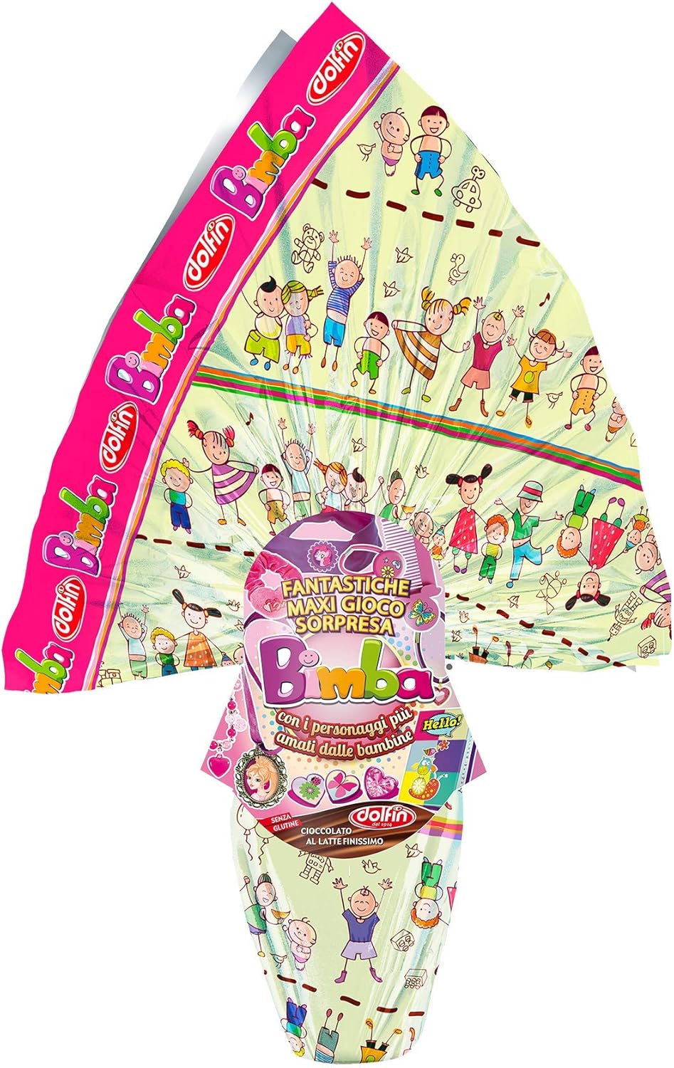 Uova di pasqua di BIMBA, cioccolata al latte con FANTASTICA SORPRESA 150 gr