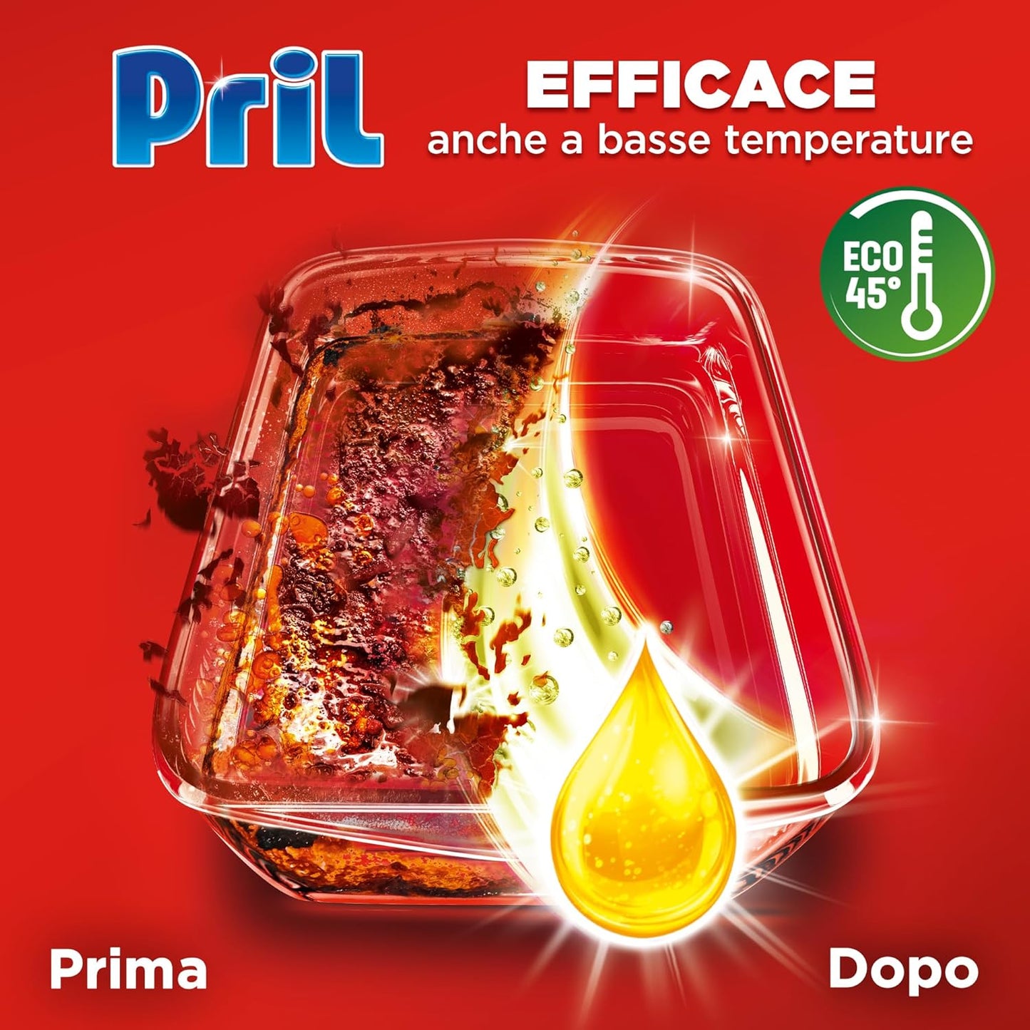 Pril Gel All in One Sciogli Grasso Detersivo Lavastoviglie Liquido Multi-Azione Sporco Difficile, Limone e Lime, Confezione da 35 lavaggi